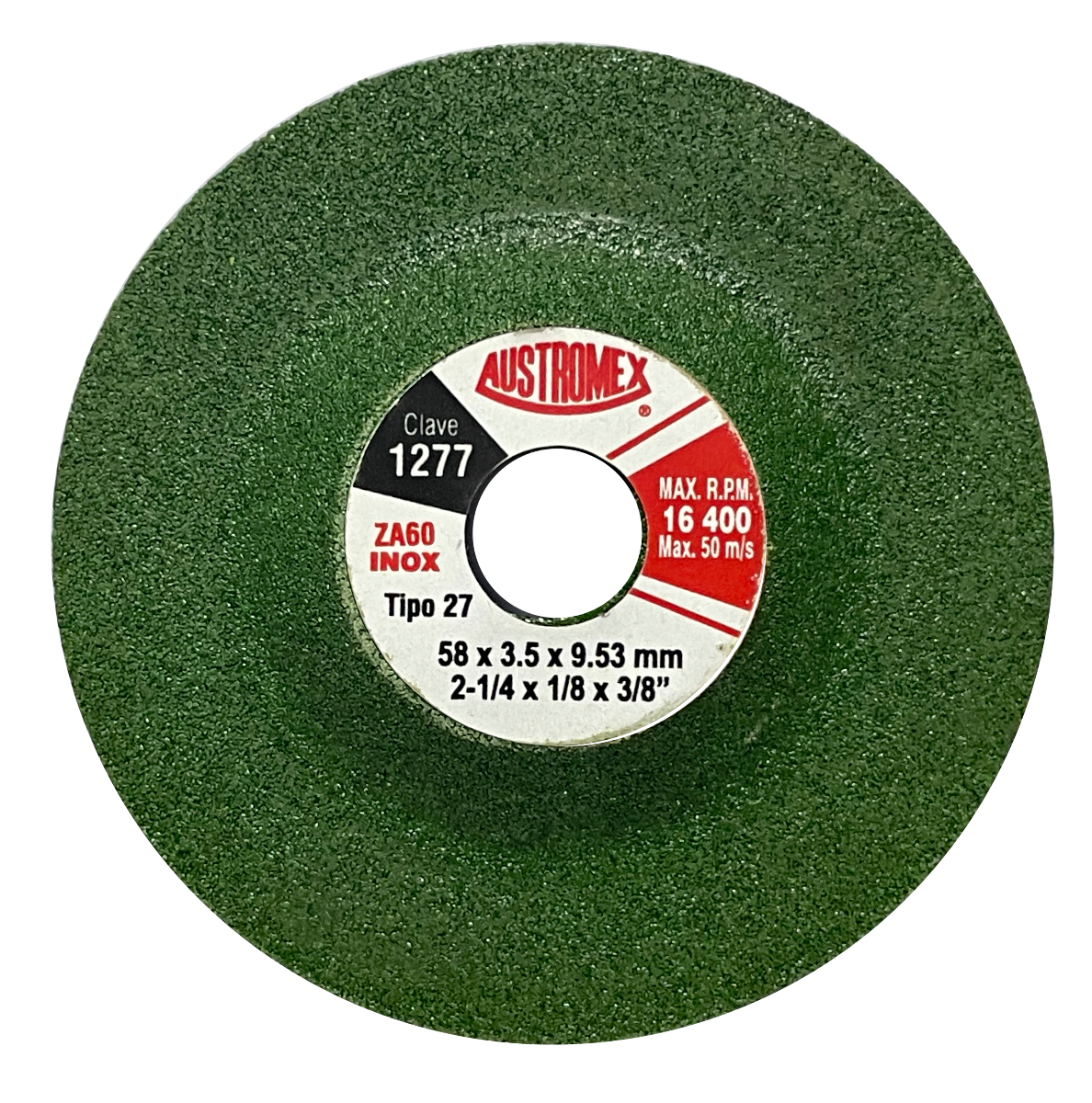 Abrasive disc for grinding carbon steel, stainless steel, and aluminum. Ideal for the removal and grinding of weld seams, as well as beveling. Offers long-lasting performance, reduces heat wear, and decreases operator fatigue.