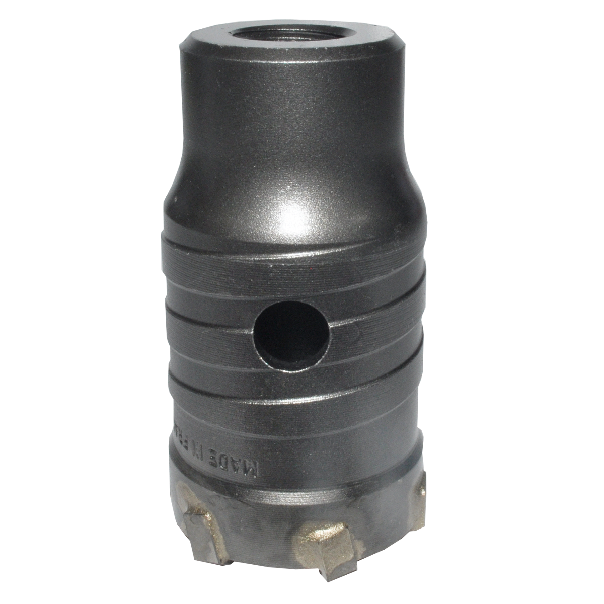 Corona de carburo de 38.1 x 70 mm para perforar concreto, piedra, block y ladrillo. Ideal para instalaciones eléctricas y marcos de puertas.